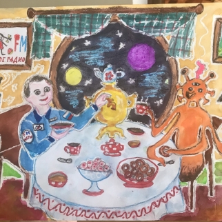 Рисунок на тему сказки гуляют по свету Рисунок участника Горицкий Егор, 11